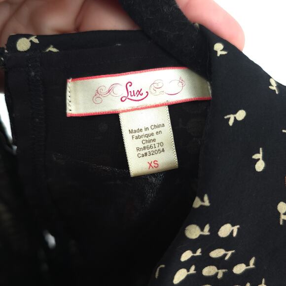 VTG Luxe XS 100% Silk Y2K Whimsigoth Twee Art Blouse Rouche Waist Flutter Sleeve - Picture 13 of 16